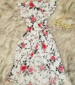 New boutique romper dress in floral print 3t